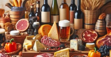 Variedad de productos selectos ibericos